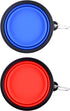 Large Collapsible Dog Bowls, 34oz Travel Water Food Bowls, Portable Foldable Dishes with Carabiner Clip, 2 Pack