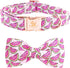Watermelon Print Dog Collar, Elegant Little Tail Adjustable Cotton Pet Collar for Medium Dogs with Durable Metal Buckle