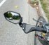 Hafny New Bar End Bike Mirror, HD Glass Lens, Adjustable & Rotatable Safe Rearview Bicycle Mirror (Silver Glass, 1 pc)