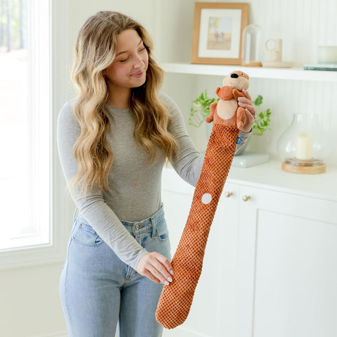 Crinkle Dog Toy Plush, Long Tug-of-War Squeaky Toy, Durable Mentally Stimulating Toys for Dogs