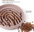 Coomazy Silicone Slow Feeder Dog Cat Bowls, Interactive Puzzle Toy for Food Training, Dusty Pink, Large (3.2 Cup)