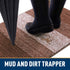 smiry Dog Door Mat for Muddy Paws, Low-Profile Entryway Mat with Non-Slip Backing, 47x24 Inches, Brown.