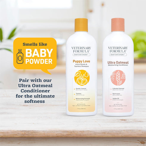 17 oz 6 Veterinary Formula Smart Coat Complex Puppy Love Extra Gentle Tearless Shampoo, Fl for Pups Over Weeks