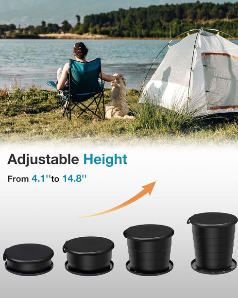TRIPTIPS Upgrade Retractable Portable Toilet Travel Toilet Adjustable Height Camping Toilet Portable Potty for Adults