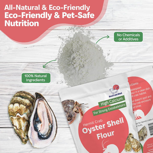Hermit Crab Supplement Bundle Greensand, Oyster Shell Powder and Worm Castings Molting Support, Natural Calcium