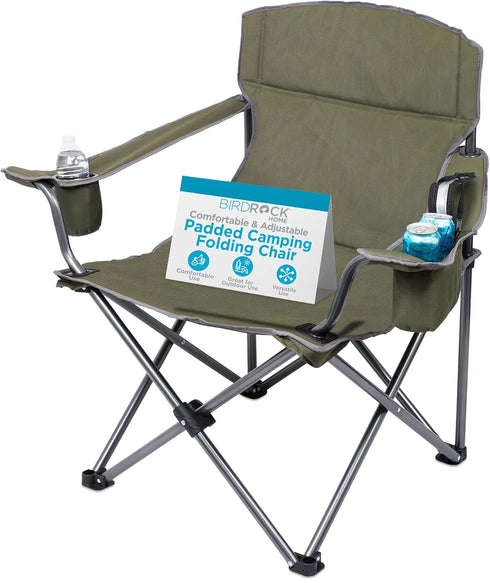 Internet's Best XL Padded Camping Folding Chair - Cooler Bag - Outdoor