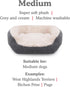 40 Winks Oval Sleepers, Grey Jumbo Cord/Plush 25" Pet Bed