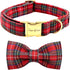 Unique Style Paws Christmas Dog Collar Bow Tie, Adjustable Collars for Small Medium Large Dogs