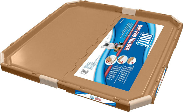 OUT! Portable Dog Pad Holder Tray for Pet Training, Prevents Pad Leakage and Bunching, Fits 21 x 21 Inches or Larger