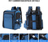 Pet Travel Carrier Backpack, Blue, Soft-Sided Breathable Mesh for Cats, Dogs, Puppies up to 20 lbs