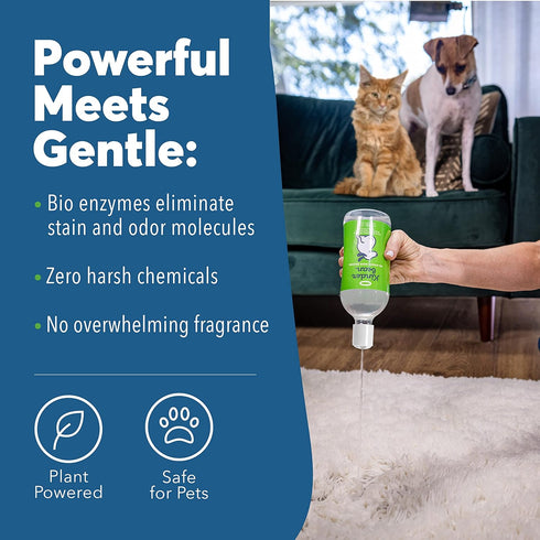 Dog & Cat Urine Stain and Odor Eliminator for Carpet, Upholstery, Hard Floors - 24 oz., Grapefruit Tea Tree Scent