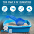 SCRAPE 'N' SCOOP Cat Litter Clump Remover with Sifter, 2 in 1 Litter Box Scooper & Scraper Tool