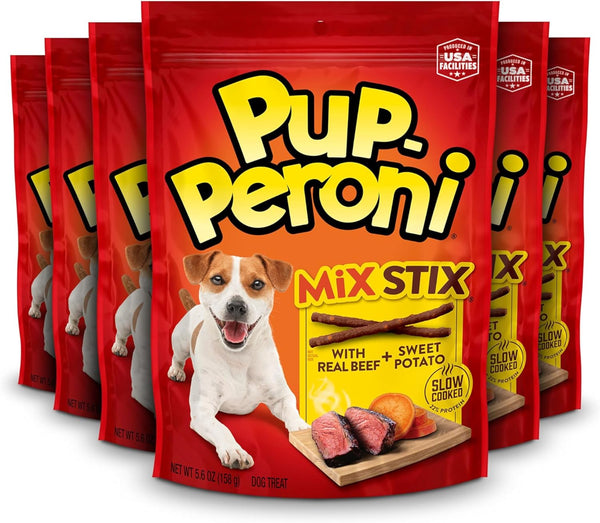 Pup-Peroni Dog Treats, Real Beef + Sweet Potato Mix Stix, 5.6 Ounce