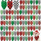 Shyyween 100 Pcs St. Patrick's & Mother's Day Dog Bandanas Bulk Red &