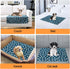 Dog Blankets for Dogs - Large and Medium Soft Fuzzy Washable Blankets, Reversible Print, 41 x 31 inch, Dark Blue