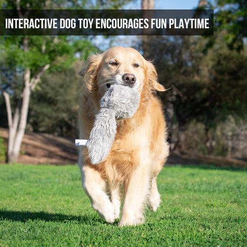 Hyper Pet Doggie Tail Interactive Plush Automatic Dog Toys, Durable, Wiggles, Vibrates, and Barks, Batteries Included