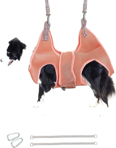 Dog Grooming Hammock with Security Strap, Medium Dog Holder for Nail Trimming, Hanging Harness