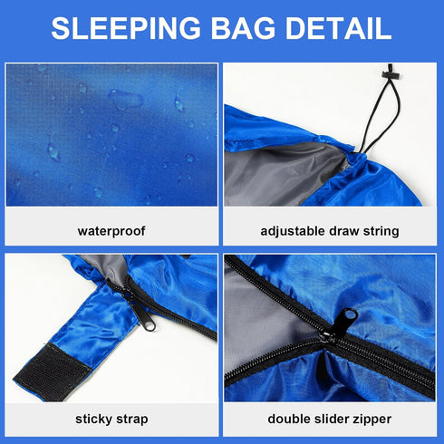Tudomro 2 Pcs Camping Sleeping Bag - Lightweight Packable Waterproof Gear for Adults, Indoor Outdoor Hiking Travel