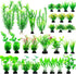 30pcs Fish Tank Accessories, Green Plastic Plants for Aquarium Decorations