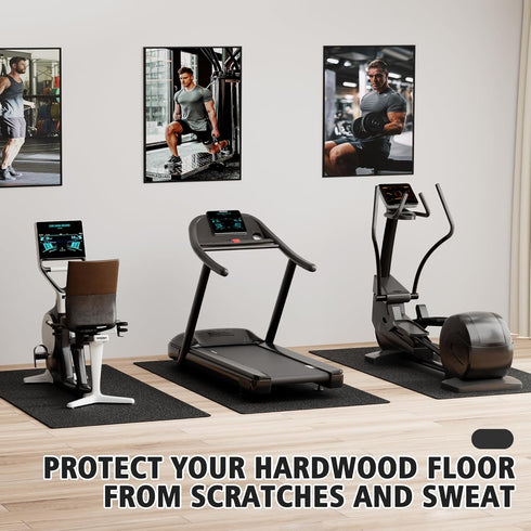 Peloton Bike Mat, 6mm Thickness, 30" x 72" Non-Slip Exercise Mat for Hardwood Floors or Carpet