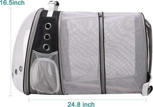 Expandable Cat Backpack Carrier Bubble, Airline Approved Pet Carrier Backpack for Large Cats and Small Dogs up to 20 lbs