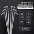 Tent Stakes for Outdoor Camping - Heavy Duty Metal, Galvanized Rust-Free Yard Stakes, 10 Garden Edging Fence Hooks