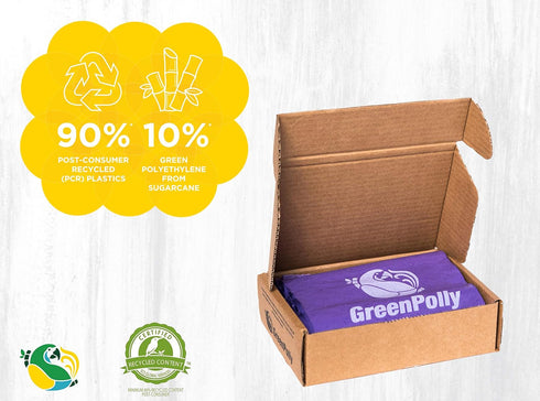 250 Count, 100% Pet Waste and Dog Poop Bags, Made with Renewed Material, Durable, Purple, Fits in Standard Park
