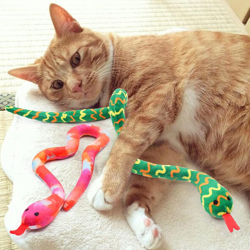 CiyvoLyeen Interactive Catnip Toys - Set of 3 Snake Cat Toy for Indoor Cats, Novelty Gift for Cat Lovers