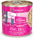Weruva Dogs in The Kitchen Fowl Ball Dog Food with Chicken Breast & Turkey Au Jus, 10oz Can (Pack of 12)