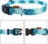 Cute Floral Pattern Dog Collar, Soft Adjustable with Quick Release Buckle (XS, Neck 9-13", Width 3/8", Hawaiian Blue)