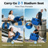 GREEN PARTY Stadium Seat for Bleachers Portable Outdoor Floor Folding Stadium Chair with Armrest, Back Support, Cup