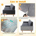 3.28ft kathson Bunny Scratch Pad, Self Adhesive Rabbit Scratching Mat for Couch Furniture and Wall Protector, Cuttable