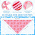 120 25.6 17.7 17.7 Inch Chunful Pcs Winter Bandanas for Dogs Bulk Charm Blue Bandanas Snowflake Patterns Soft Bibs