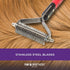 RYAN'S PET SUPPLIES Paw Brothers 20 Blade Medium Double Wide Dematting Rake for Dogs and Cats