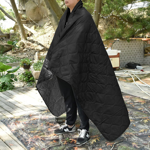 Poncho Liner Military Insulation Blanket - Camo with Compression Carry Bag for Outdoors Hiking Gear