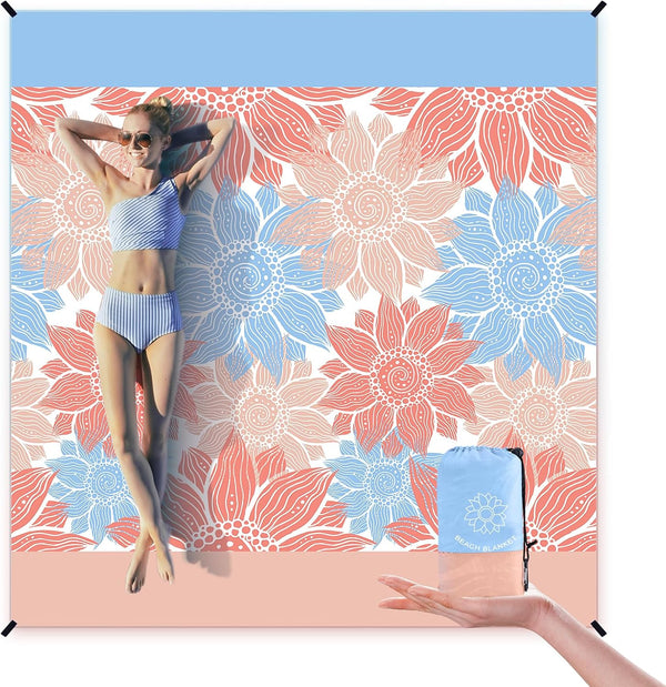 WIWIGO Beach Blanket Sandproof Extra Large Beach Mat Adults Waterproof Quick Drying
