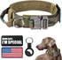 Tactical Military Dog Collar - Adjustable Nylon Heavy Duty with Metal Buckle and Handle for Dog Training (Camo, XL)
