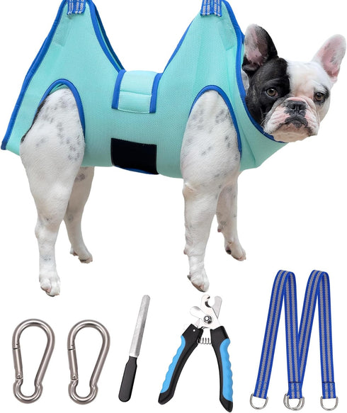 Kkiimatt Dog Grooming Hammock, Medium Dog Hanging Harness Holder for Nail Clipping,