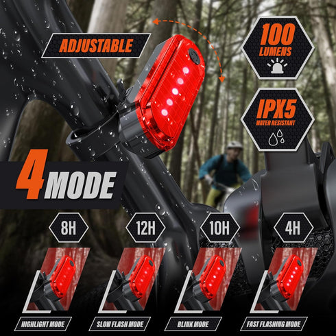 Ultra Bright Rechargeable Bike Lights for Night Riding, Road Mountain Bike Accessories for Kids Adults - Headlight with