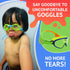 Frogglez Youth Wide View Anti-Fog Swim Goggle Mask for Kids Ages 4-10