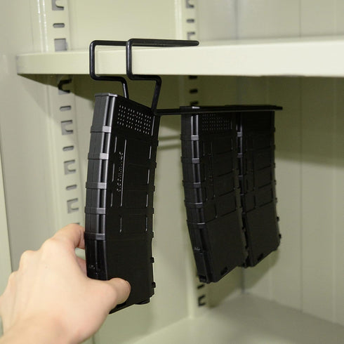 Universal Pistol Magazine Holder, Pack of 2 Under Gun Safe Shelf Magazine Storage, Organizer & Accessories for Most