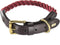 Embark Pets Country Dog Rope Collar - Braided Cotton and Rolled Leather for Small Dogs - Durable for Training and