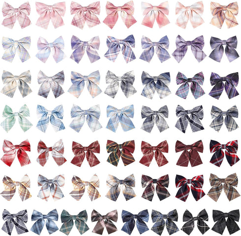 Segarty Dog Bowtie, 50pcs Adjustable Dog Bow Ties for Medium Large Dogs, Cute Plaid Neckties Grooming Accessories