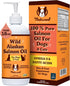Natural Dog Company Pure Wild Alaskan Salmon Oil, 16oz Skin & Coat Supplement for Dogs