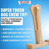 Bullibone SuperBrush Dog Teeth Cleaning Stick - Long Lasting Nylon Apple Cinnamon Chew Toy for Oral Care