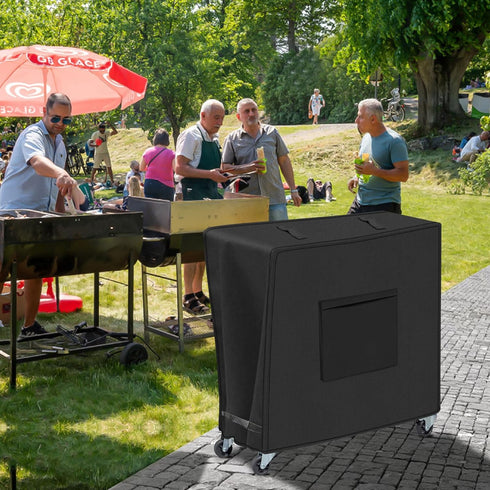 80 600D (34Lx19Wx31H RICHIE Rolling Cooler Cart Cover Fit for Most QT, Waterproof Ice Chest Cover with Zippered Pocket