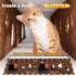 Bumotse 2-Story Large Cat Condo for Indoor Cats with Catnip Toy, Felt Cat Cave House with Scratching Tunnel, No-Tool