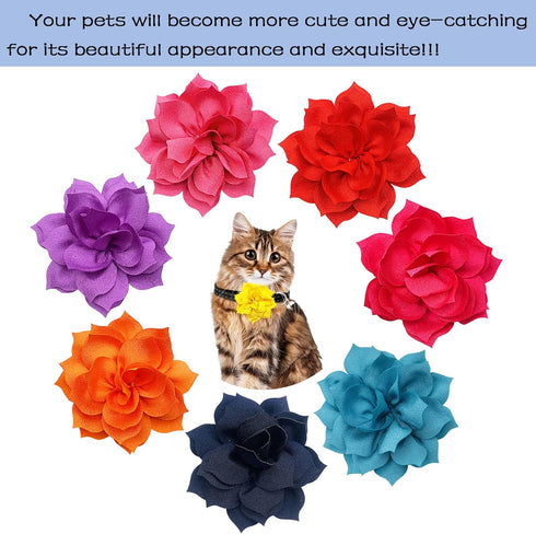 PET SHOW Small Dog Collar Charms, Bowties for Cats, Rabbits, Slide on Puppies, Medium Dog Collars, Flower Bows