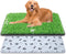 Dog Grass Mat with Pee Pad 38×23", Large Indoor Dog Litter Box, Waterproof Patio Potty Tray for Reusable Washable