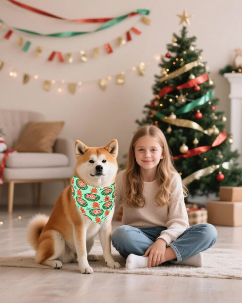 100 Pack Set PET SHOW Christmas Dog Bandanas Bulk for Small Medium Dogs No Stitch Scarves Xmas Triangle Bibs Kerchief